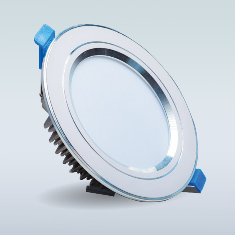 Đèn LED âm trần đế đúc 7W- viền bạc